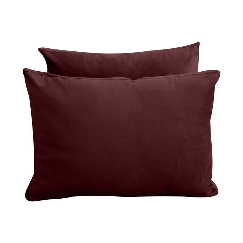STYLE V1 - Velvet Indoor Daybed Mattress Bolster Backrest Cushion Pillow |COVERS ONLY|