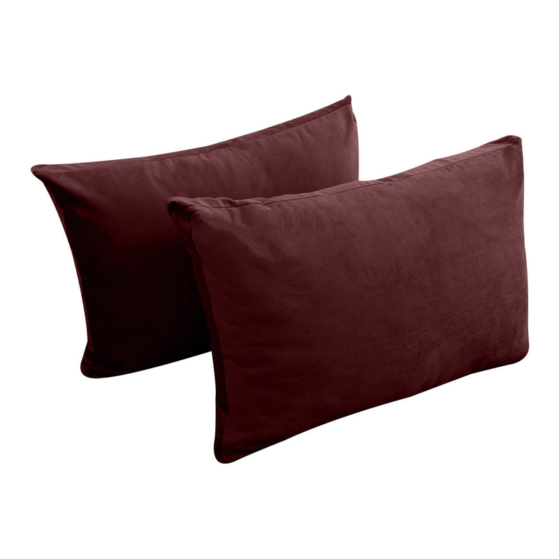 STYLE V2 - Velvet Indoor Daybed Bolster Backrest Cushion Pillow |COVERS ONLY|