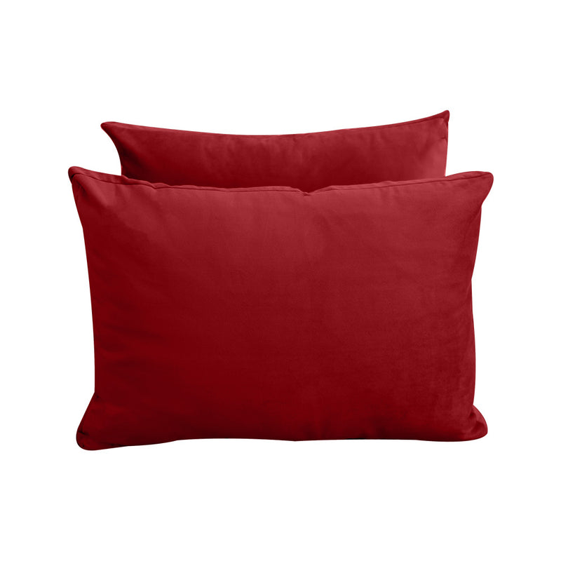 STYLE V1 - Velvet Indoor Daybed Mattress Bolster Backrest Cushion Pillow |COVERS ONLY|