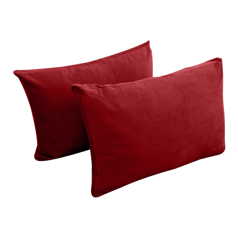 STYLE V2 - Velvet Indoor Daybed Bolster Backrest Cushion Pillow |COVERS ONLY|