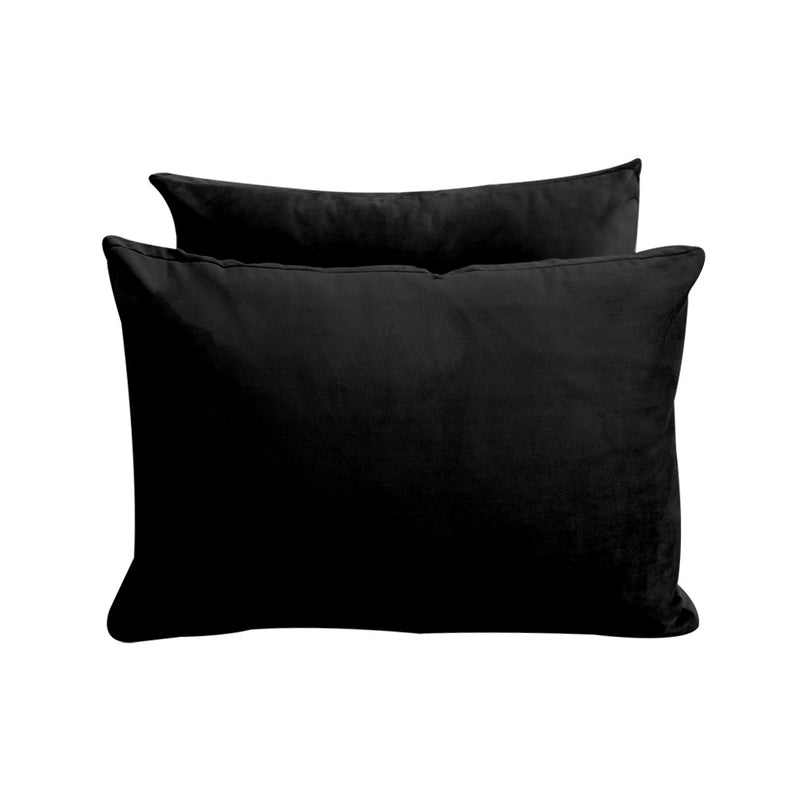 STYLE V1 - Velvet Indoor Daybed Mattress Bolster Backrest Cushion Pillow |COVERS ONLY|