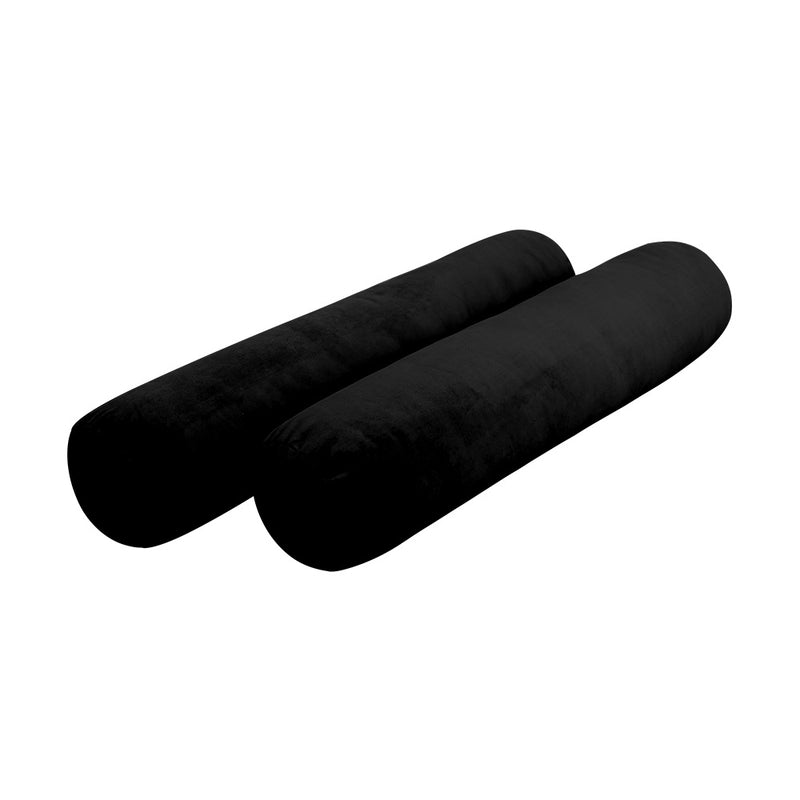 STYLE V5 - Velvet Indoor Daybed Mattress Bolster Cushion Pillow Complete Set