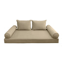 STYLE V1 - Velvet Indoor Daybed Mattress Bolster Backrest Cushion Pillow |COVERS ONLY|