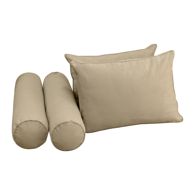 STYLE V1 - Velvet Indoor Daybed Mattress Bolster Backrest Cushion Pillow |COVERS ONLY|