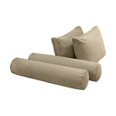 STYLE V1 - Velvet Indoor Daybed Mattress Bolster Backrest Cushion Pillow Complete Set