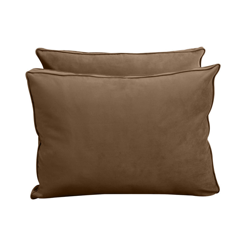 STYLE V1 - Velvet Indoor Daybed Mattress Bolster Backrest Cushion Pillow |COVERS ONLY|