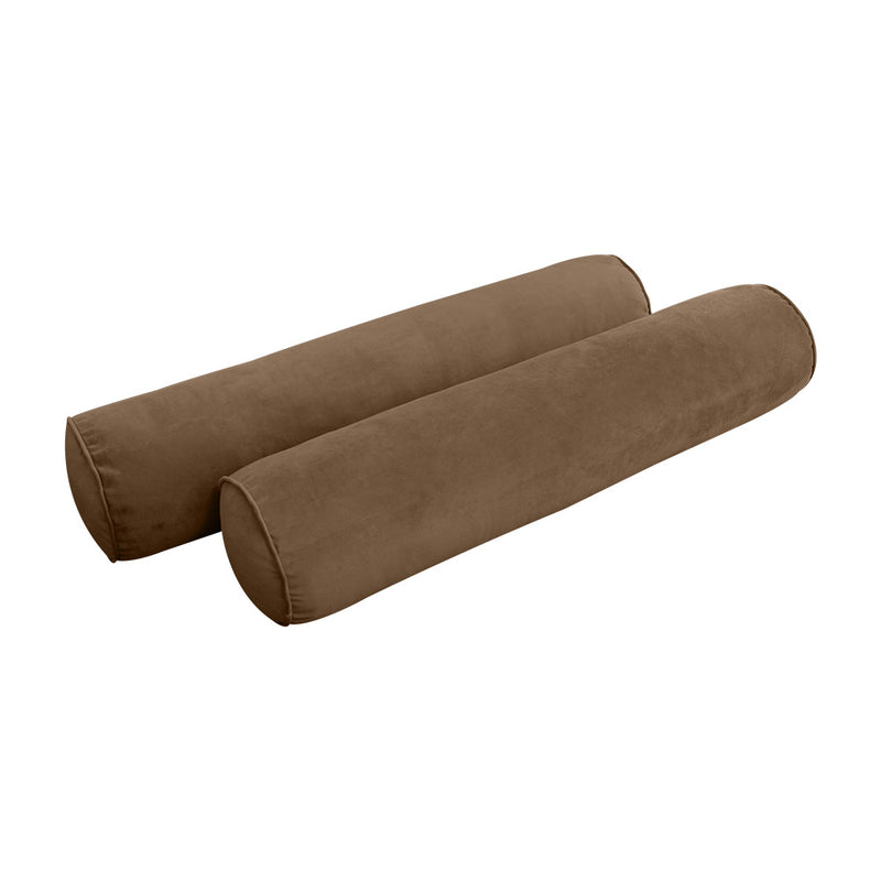 STYLE V5 - Velvet Indoor Daybed Bolster Pillow Cushion |COVERS ONLY|