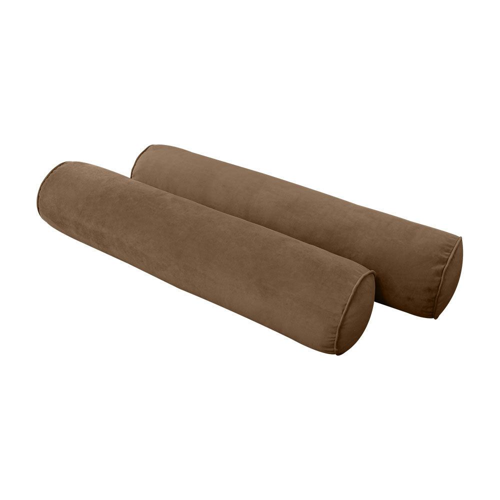 STYLE V5 - Velvet Indoor Daybed Bolster Pillow Cushion |COVERS ONLY|