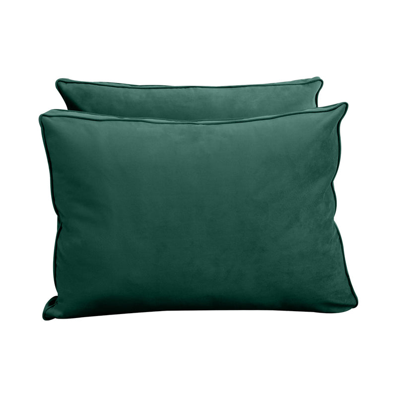STYLE V1 - Velvet Indoor Daybed Mattress Bolster Backrest Cushion Pillow |COVERS ONLY|