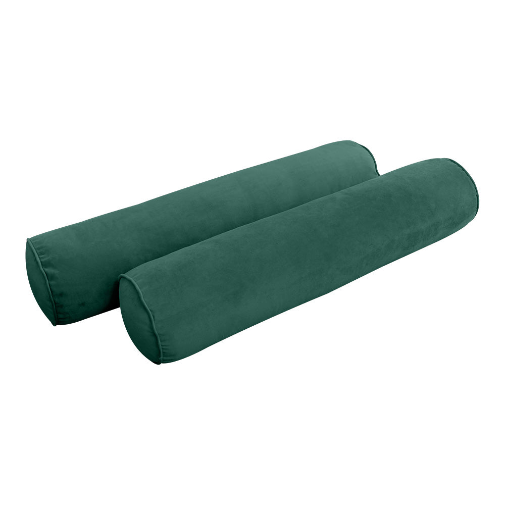 STYLE V5 - Velvet Indoor Daybed Mattress Bolster Pillow |COVERS ONLY|
