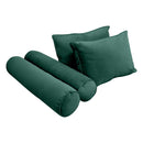 STYLE V1 - Velvet Indoor Daybed Mattress Bolster Backrest Cushion Pillow Complete Set