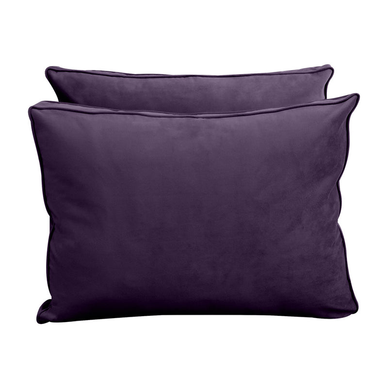 STYLE V1 - Velvet Indoor Daybed Mattress Bolster Backrest Cushion Pillow |COVERS ONLY|