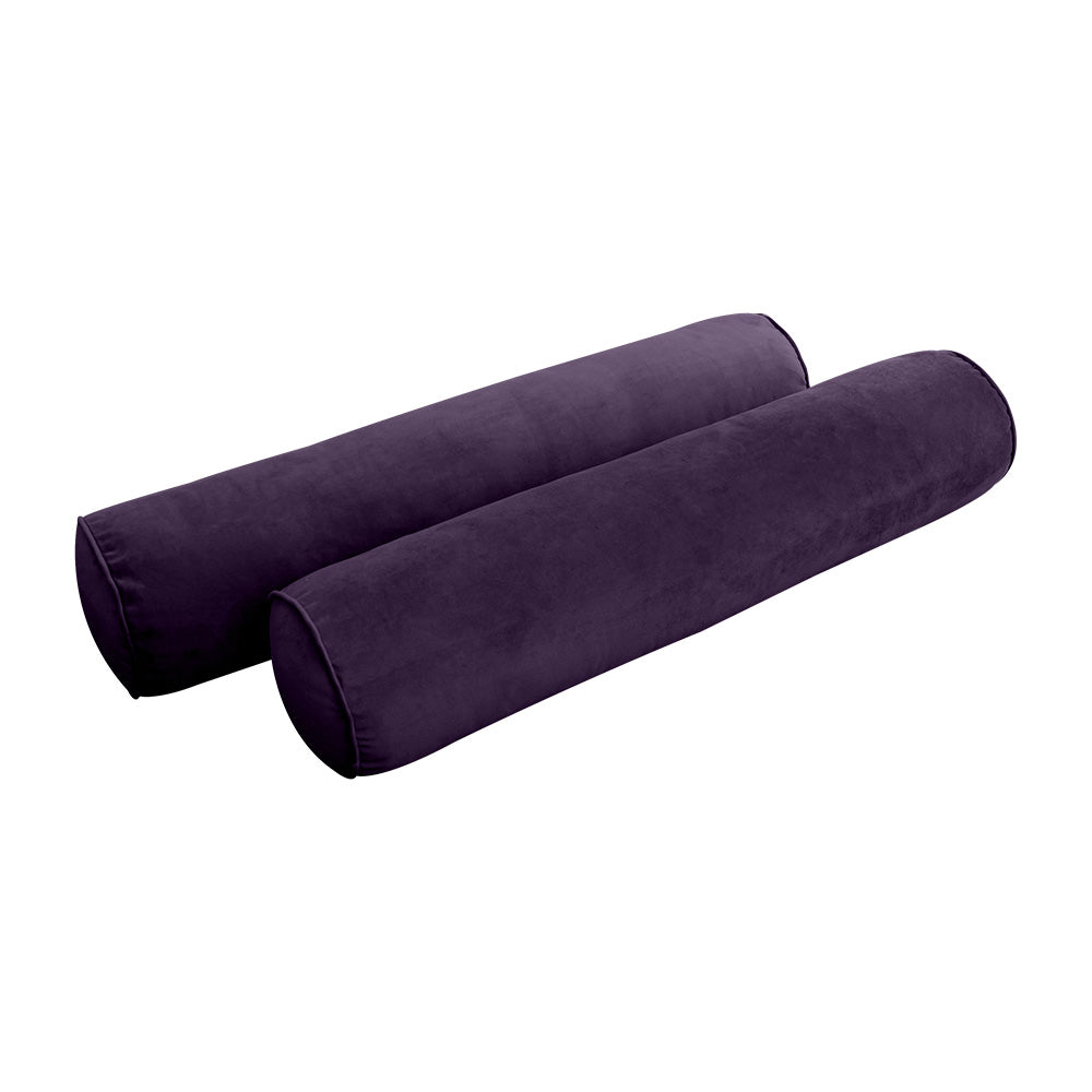 STYLE V5 - Velvet Indoor Daybed Mattress Bolster Pillow |COVERS ONLY|