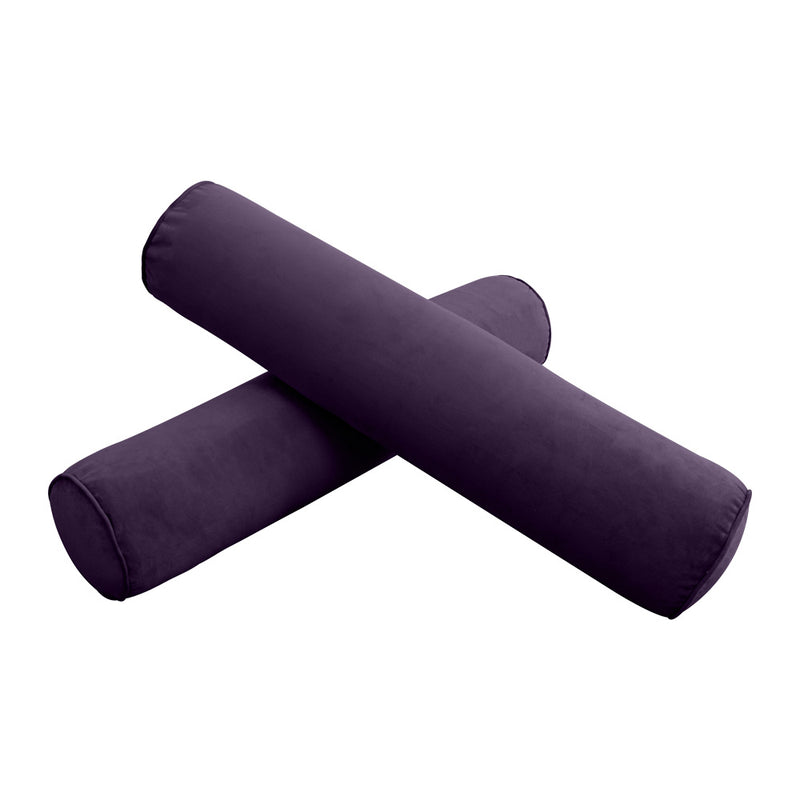 STYLE V1 - Velvet Indoor Daybed Mattress Bolster Backrest Cushion Pillow |COVERS ONLY|