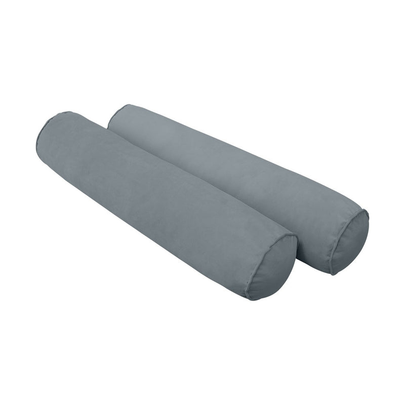 STYLE V5 - Velvet Indoor Daybed Bolster Pillow Cushion |COVERS ONLY|