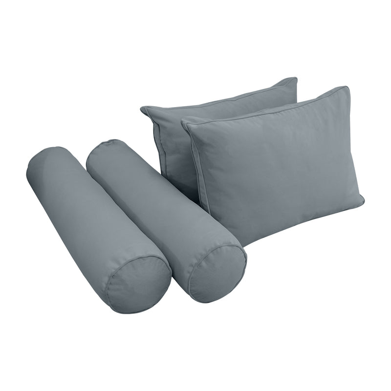 STYLE V1 - Velvet Indoor Daybed Mattress Bolster Backrest Cushion Pillow Complete Set