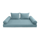 STYLE V1 - Velvet Indoor Daybed Mattress Bolster Backrest Cushion Pillow |COVERS ONLY|