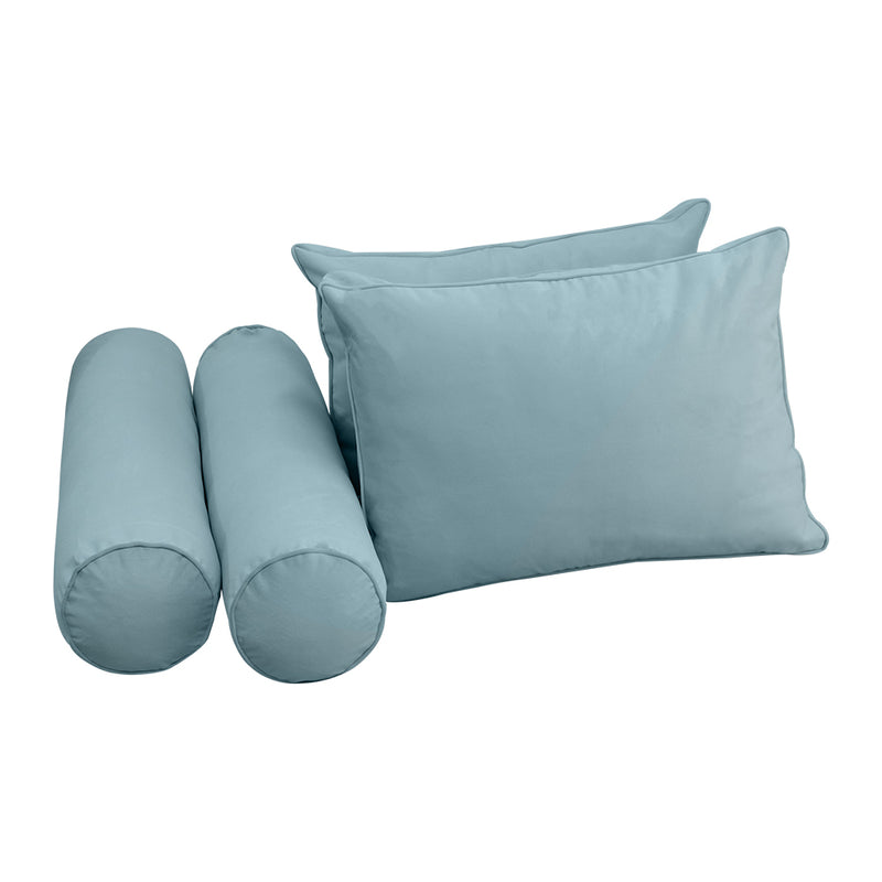 STYLE V1 - Velvet Indoor Daybed Mattress Bolster Backrest Cushion Pillow |COVERS ONLY|
