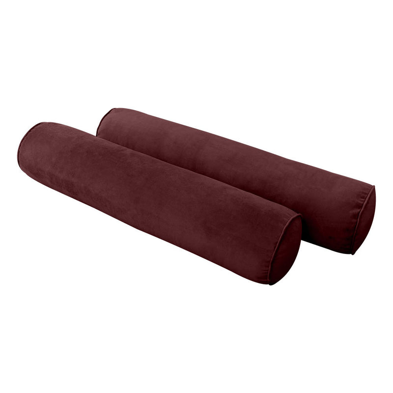 STYLE V5 - Velvet Indoor Daybed Mattress Bolster Cushion Pillow Complete Set