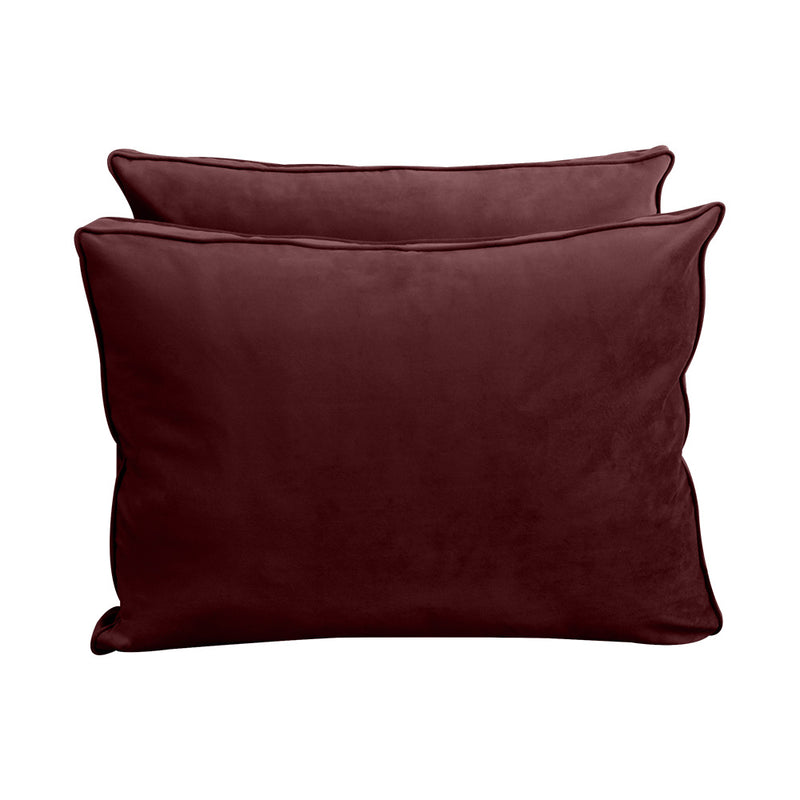 STYLE V1 - Velvet Indoor Daybed Mattress Bolster Backrest Cushion Pillow |COVERS ONLY|