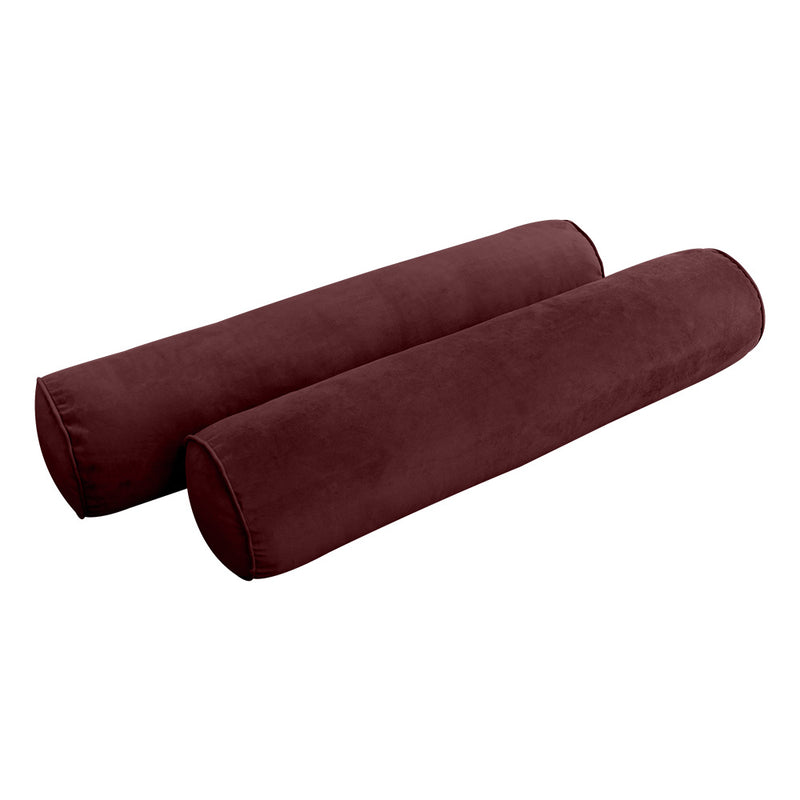 STYLE V5 - Velvet Indoor Daybed Bolster Pillow Cushion |COVERS ONLY|