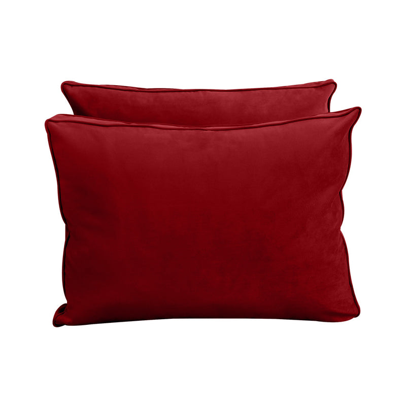 STYLE V1 - Velvet Indoor Daybed Mattress Bolster Backrest Cushion Pillow |COVERS ONLY|