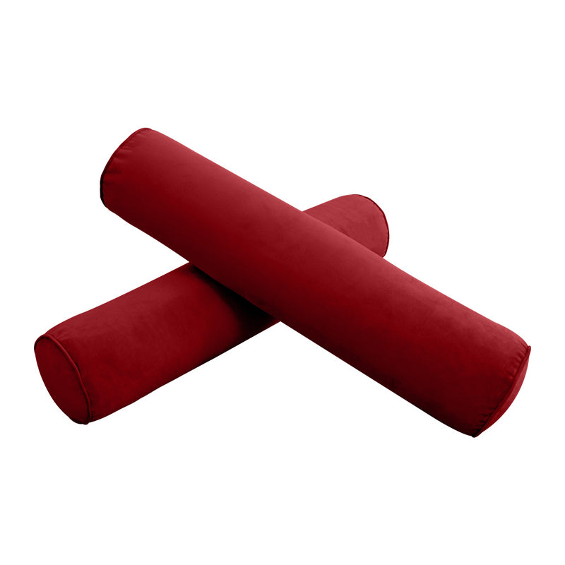 STYLE V1 - Velvet Indoor Daybed Mattress Bolster Backrest Cushion Pillow |COVERS ONLY|