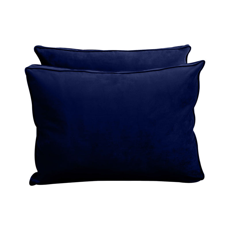 STYLE V1 - Velvet Indoor Daybed Mattress Bolster Backrest Cushion Pillow |COVERS ONLY|