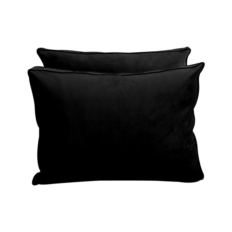 STYLE V1 - Velvet Indoor Daybed Mattress Bolster Backrest Cushion Pillow |COVERS ONLY|