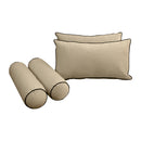 STYLE V2 - Velvet Indoor Daybed Mattress Bolster Backrest Cushion Pillow Complete Set