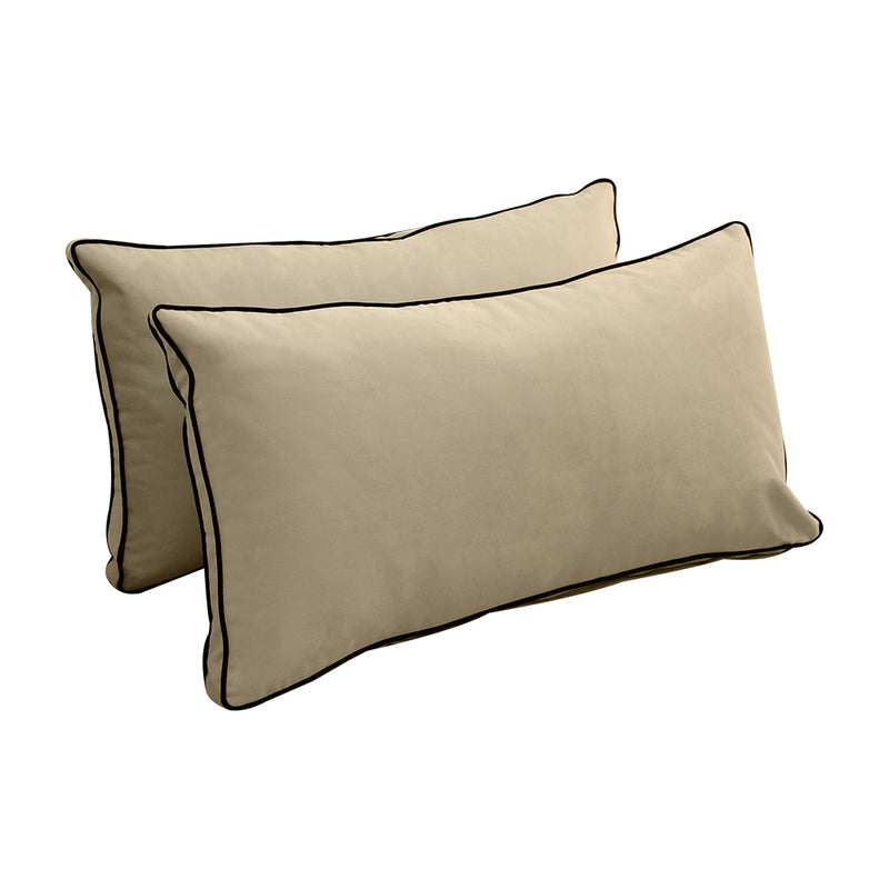 STYLE V2 - Velvet Indoor Daybed Bolster Backrest Cushion Pillow |COVERS ONLY|