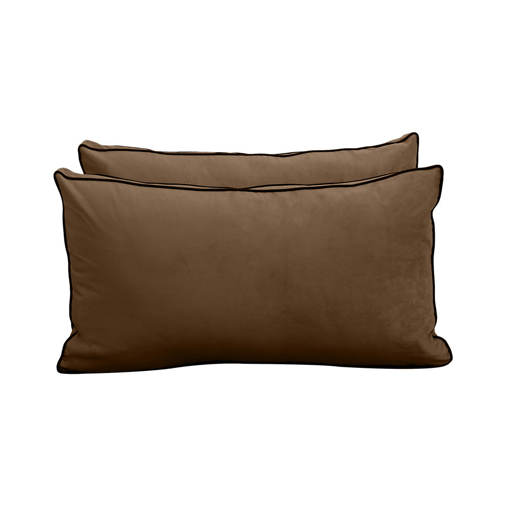 STYLE V2 - Velvet Indoor Daybed Mattress Bolster Backrest Cushion Pillow |COVERS ONLY|