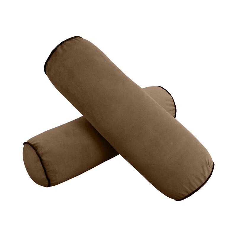 STYLE V3 - Velvet Indoor Daybed Mattress Bolster Backrest Cushion Pillow |COVERS ONLY|