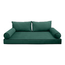 STYLE V2 - Velvet Indoor Daybed Mattress Bolster Backrest Cushion Pillow |COVERS ONLY|