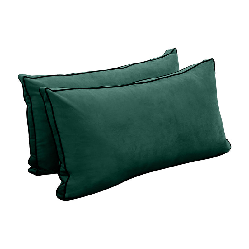 STYLE V2 - Velvet Indoor Daybed Bolster Backrest Cushion Pillow |COVERS ONLY|
