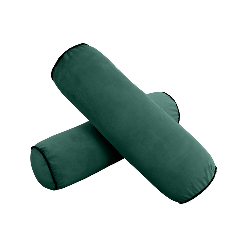 STYLE V3 - Velvet Indoor Daybed Mattress Bolster Backrest Cushion Pillow |COVERS ONLY|