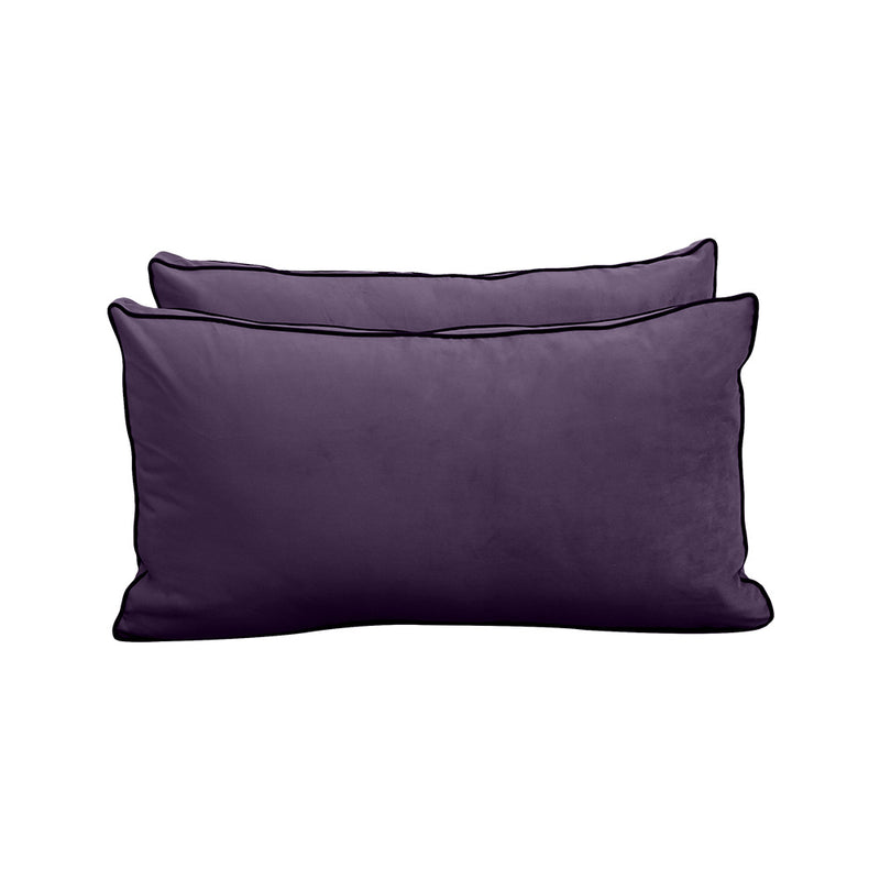 STYLE V2 - Velvet Indoor Daybed Mattress Bolster Backrest Cushion Pillow Complete Set