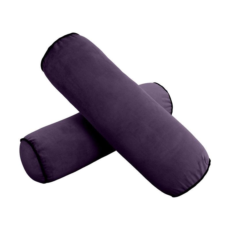 STYLE V3 - Velvet Indoor Daybed Mattress Bolster Backrest Cushion Pillow |COVERS ONLY|
