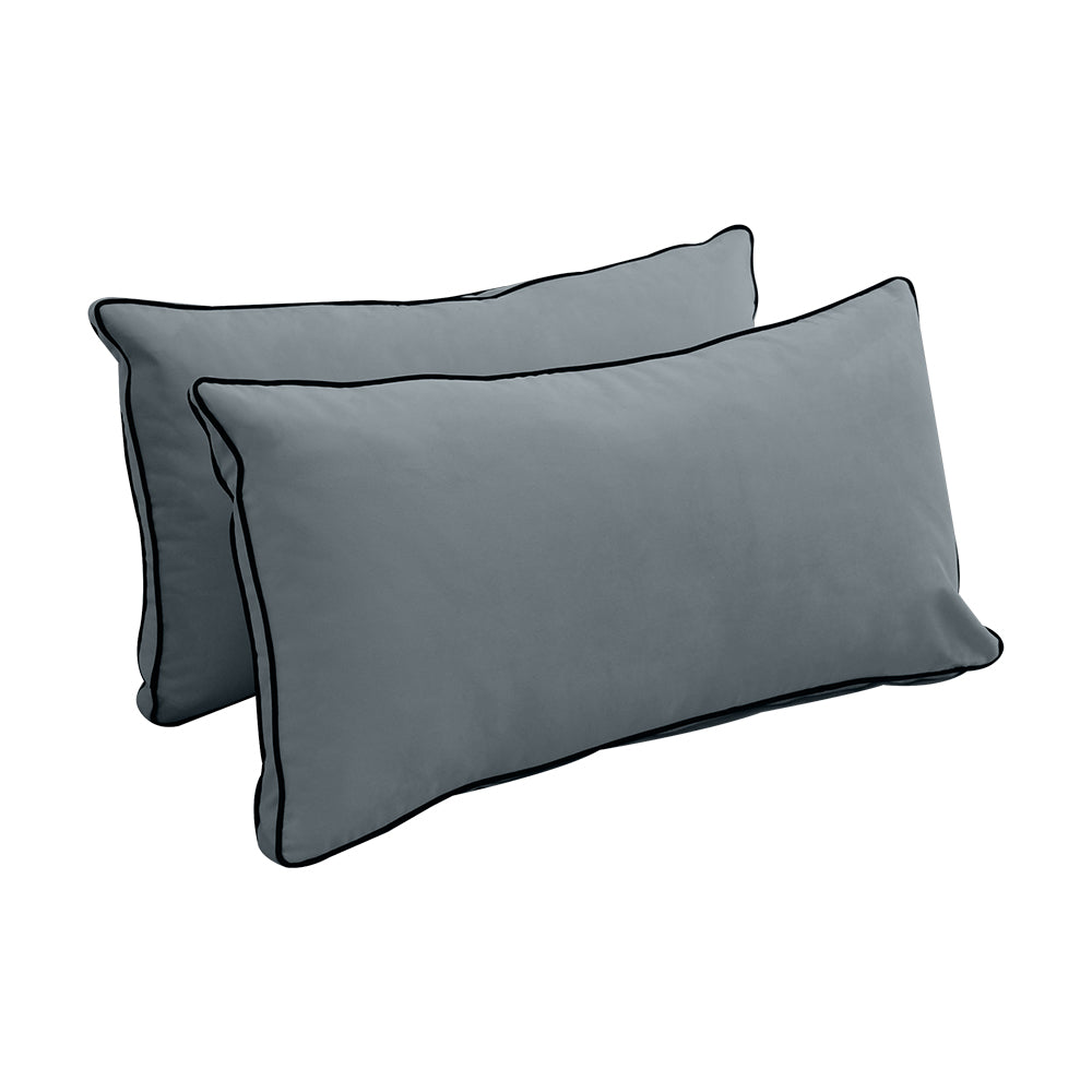 STYLE V2 - Velvet Indoor Daybed Bolster Backrest Cushion Pillow |COVERS ONLY|