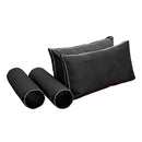 STYLE V2 - Velvet Indoor Daybed Mattress Bolster Backrest Cushion Pillow |COVERS ONLY|