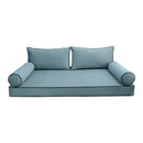 STYLE V2 - Velvet Indoor Daybed Mattress Bolster Backrest Cushion Pillow |COVERS ONLY|