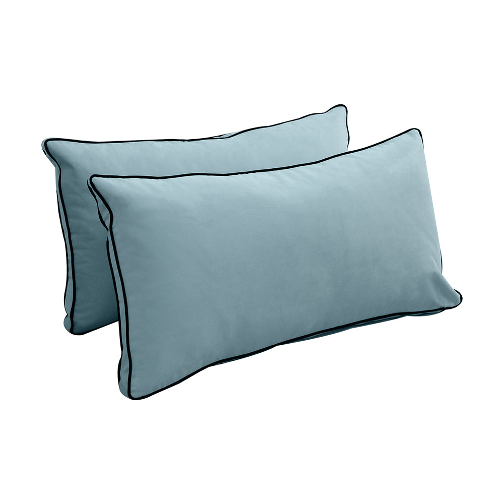 STYLE V2 - Velvet Indoor Daybed Bolster Backrest Cushion Pillow |COVERS ONLY|