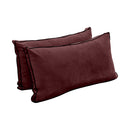 STYLE V2 - Velvet Indoor Daybed Bolster Backrest Cushion Pillow |COVERS ONLY|