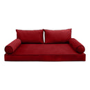 STYLE V2 - Velvet Indoor Daybed Mattress Bolster Backrest Cushion Pillow |COVERS ONLY|