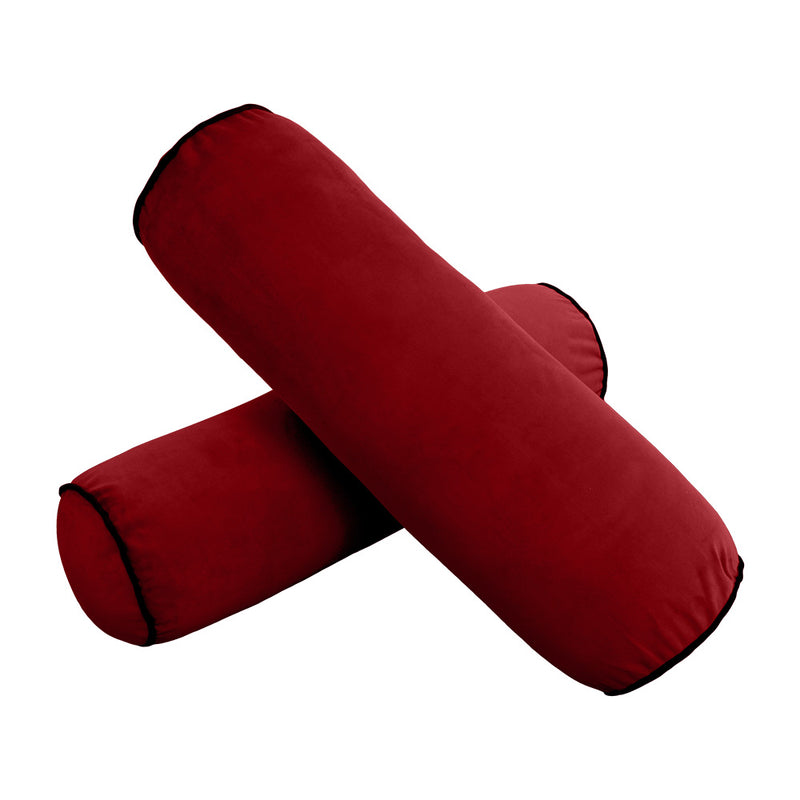 STYLE V3 - Velvet Indoor Daybed Mattress Bolster Backrest Cushion Pillow |COVERS ONLY|