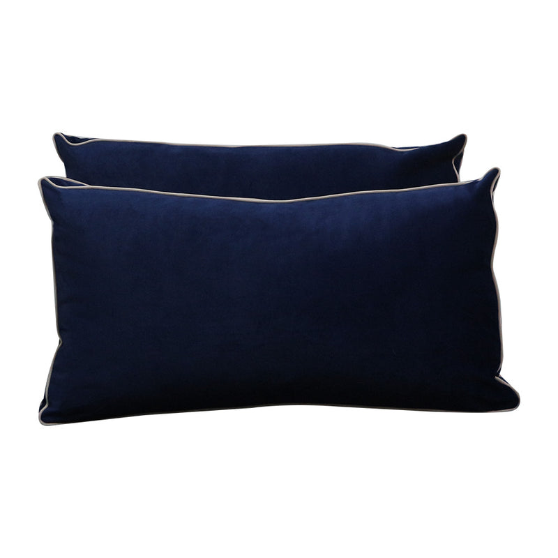 STYLE V2 - Velvet Indoor Daybed Mattress Bolster Backrest Cushion Pillow Complete Set