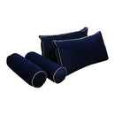 STYLE V2 - Velvet Indoor Daybed Mattress Bolster Backrest Cushion Pillow |COVERS ONLY|