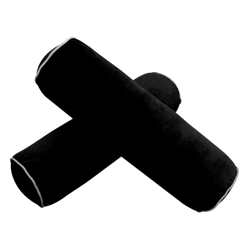 STYLE V3 - Velvet Indoor Daybed Mattress Bolster Backrest Cushion Pillow |COVERS ONLY|