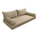 STYLE V2 - Velvet Indoor Daybed Mattress Bolster Backrest Cushion Pillow Complete Set