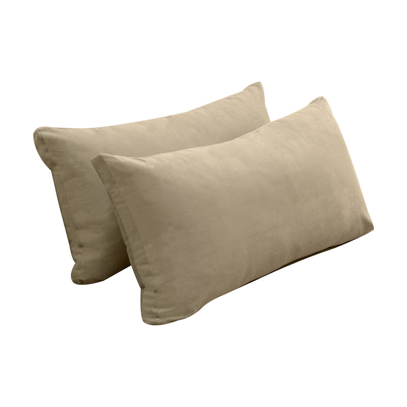 STYLE V2 - Velvet Indoor Daybed Bolster Backrest Cushion Pillow |COVERS ONLY|